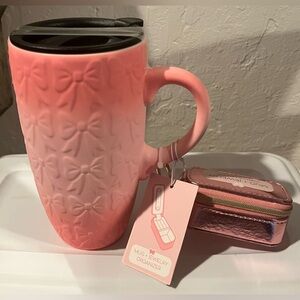 Pastel Pink Ombre Bow Mug from Petal & Pearl - BNWT